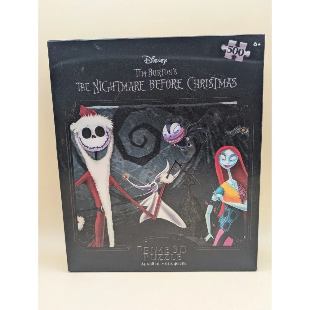 Disney Nightmare Before Christmas Prime 3D Jigsaw Puzzle 500 Pcs Jack Sally *